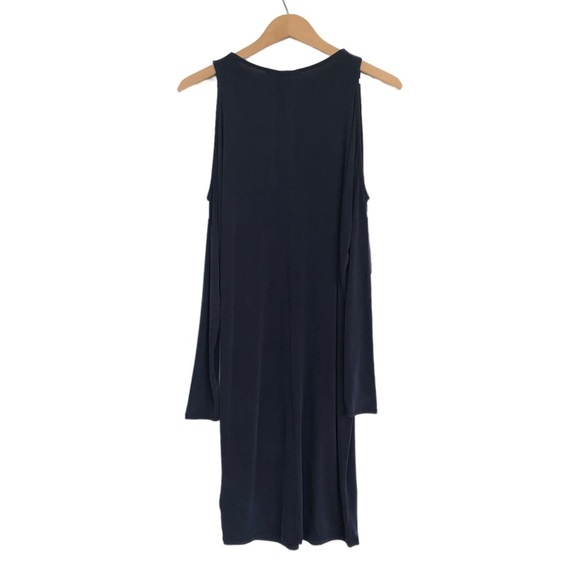 Anthropologie Eri + Ali Annalyn Cupro Midi Dress Blue NWT Small - Picture 4 of 8